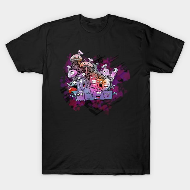 Doodle – monsters T-Shirt by Chaplo